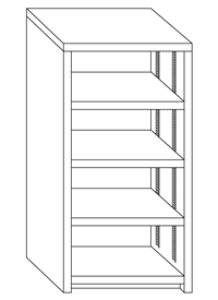 置型Tタイプ 扉なし